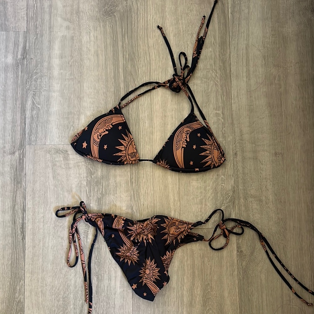 See You Monday Black and Tan Bikini